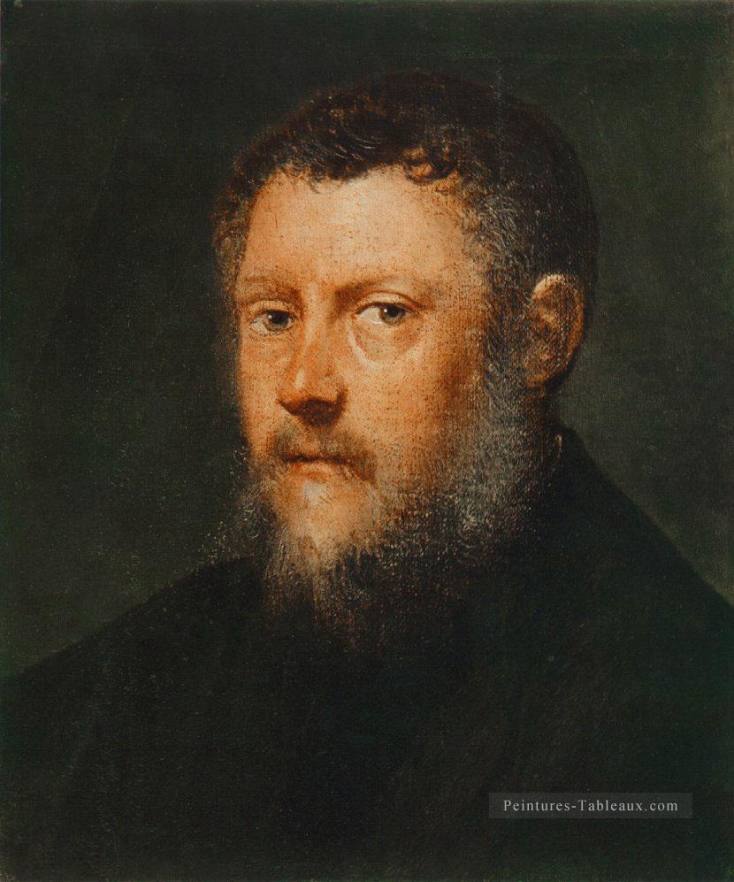 Portrait d’un fragment d’homme italien Renaissance Tintoretto Peintures à l'huile